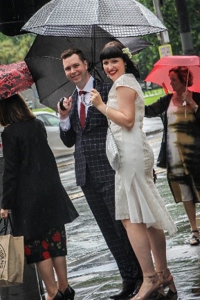 Nick and Kasi moments after the ceremony. Image by A. Treasure.