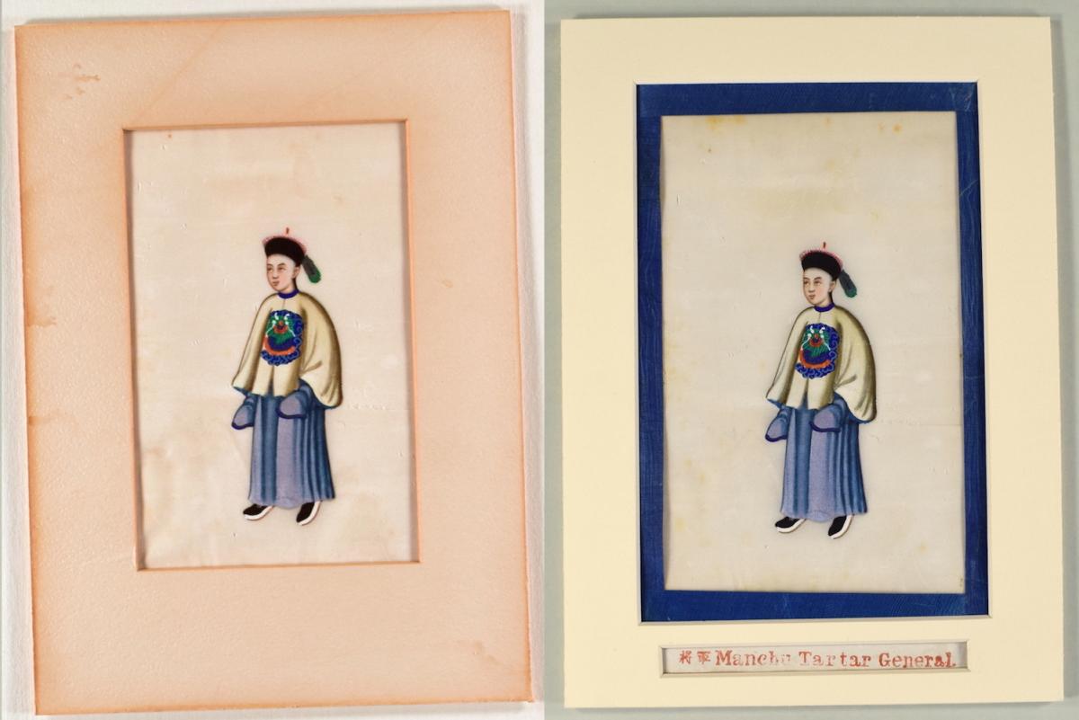 Image 11. Manchu Tartar General, before (L) and after (R) treatment