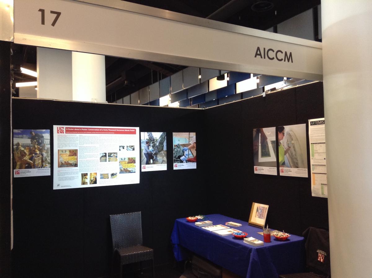 The AICCM stand at Art and Frame 2017