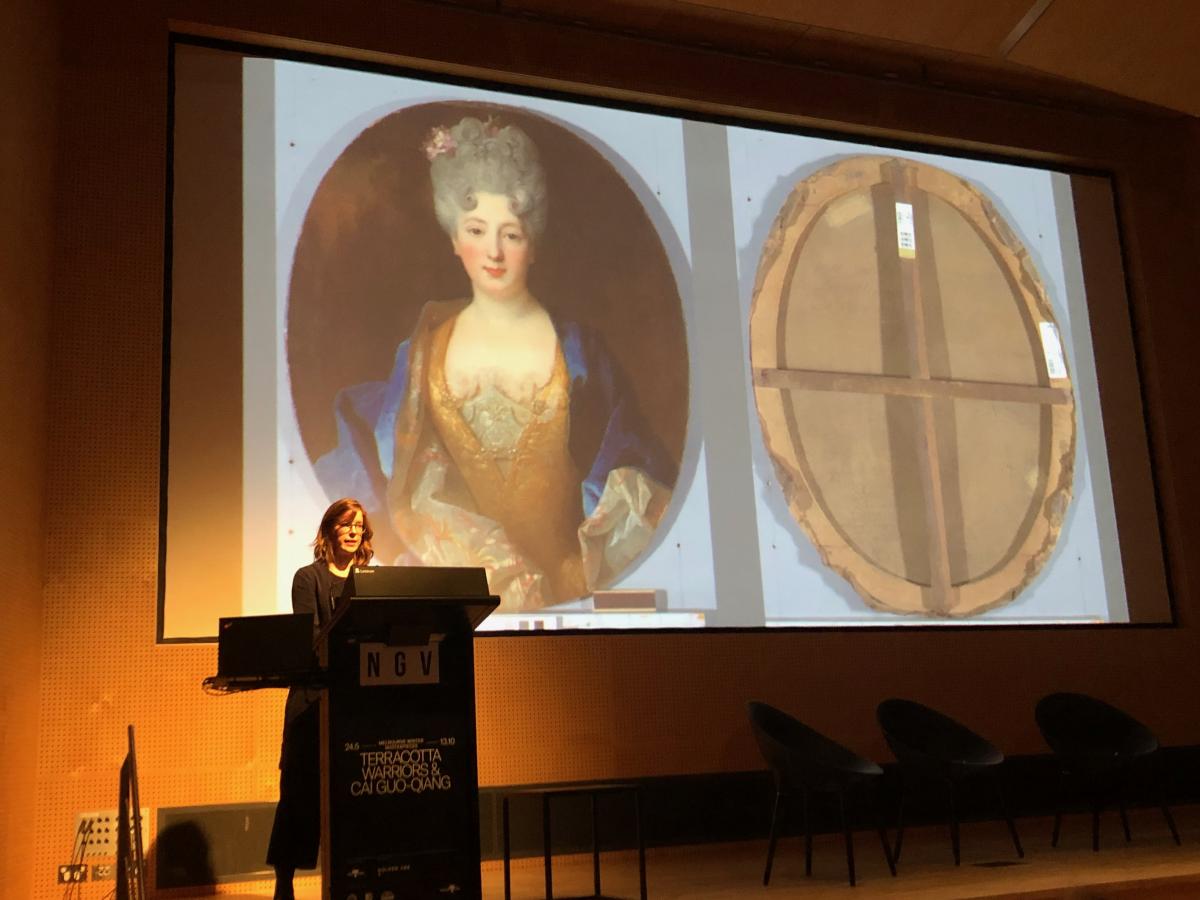 Caitlin Breare, Conservator of Paintings discusses examination and structural treatment carried out on an early C18th French portrait.