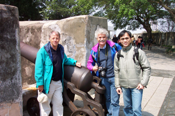 Colin, Ian MacLeod and Jonathan Tse at the Macao Museum, 2005  