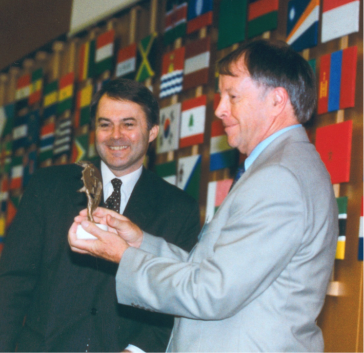 Colin receives the ICCROM award in 2003