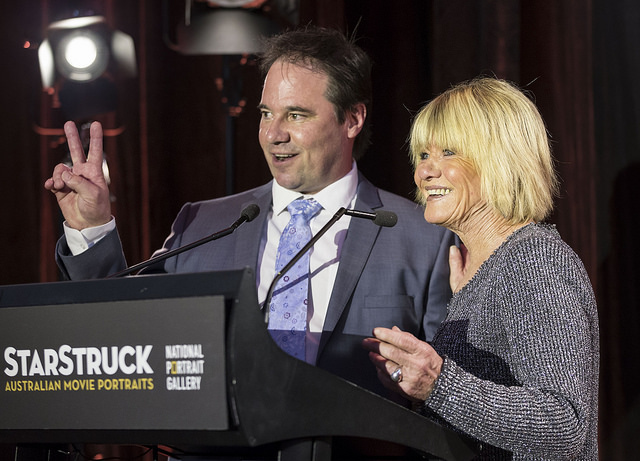 Paul Mecurio and Margaret Pomeranz at the opening. Image: NPG