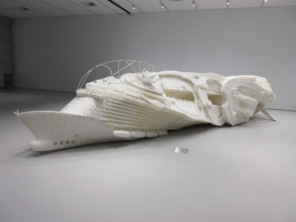 Photograph by Annick Vuissoz, ICS.  3D print Peng Hung-Chih—The Deluge—Noah's Ark (2014)