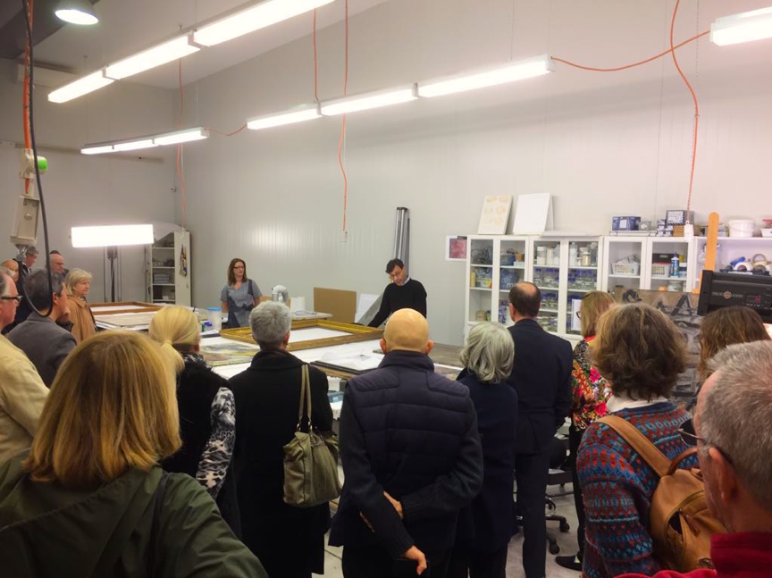 David speaking to the Benefactors of the Art Gallery of NSW ‘Friends of Conservation’ during our studio tour in May