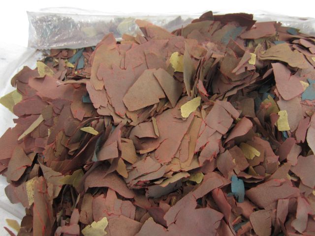  Silk flag fragments in original plastic storage bag before treatment. Image: Skye Firth