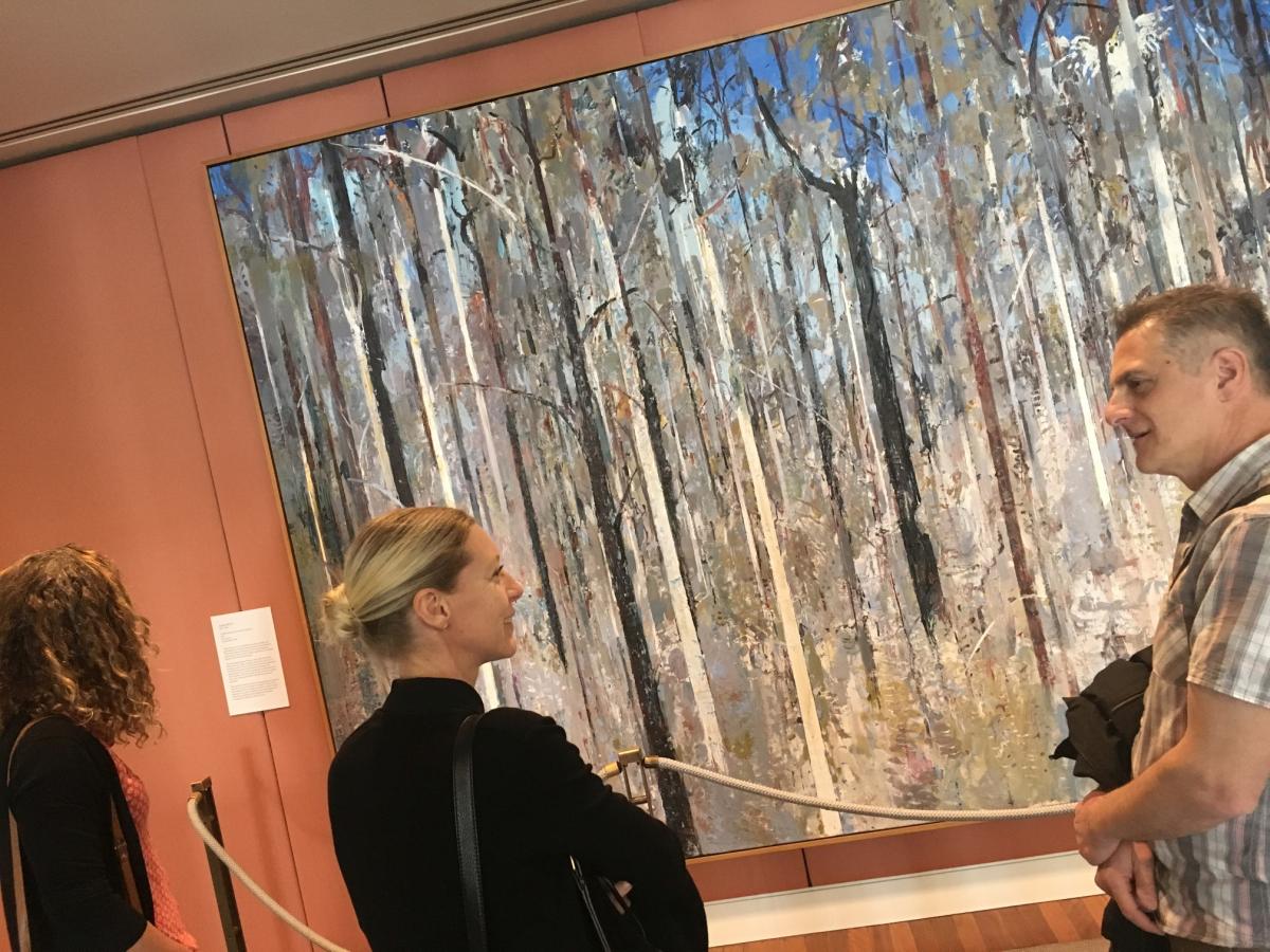 Viewing the collection at Parliament House. Image: Alana Treasure