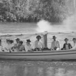 Archival Photograph of 19th Century Boat and passengers on Seymour River