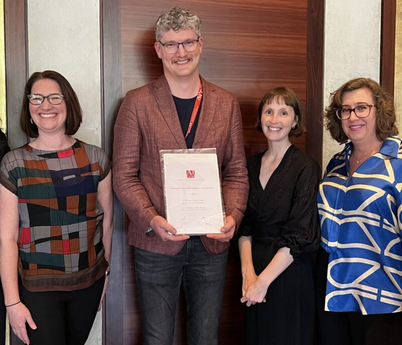The OSC team accepting the award for AICCM Outstanding Treatment of the Year 2023.