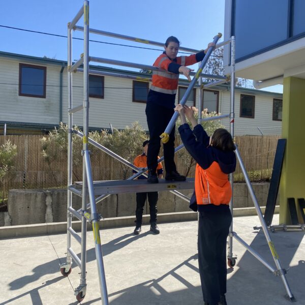 The OSC team undertaking mobile scaffold training.