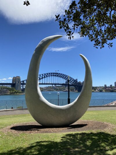 bara marble sculpture in Sydney Harbour Warrane.