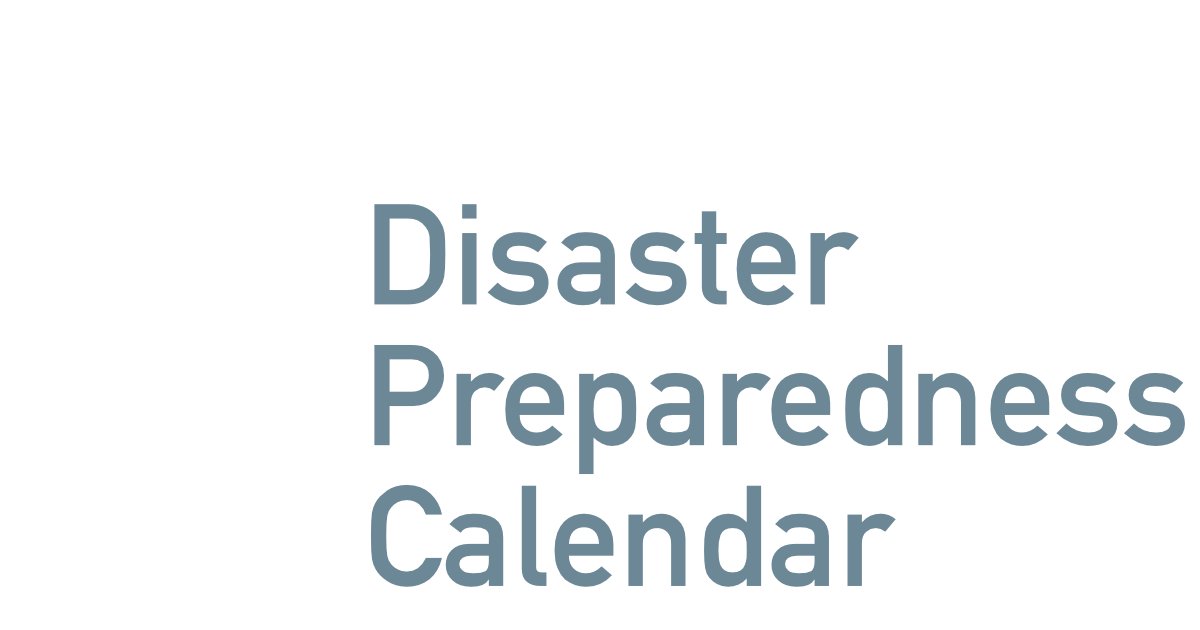 disaster preparedness calendar