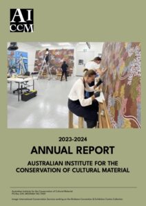 Front cover of the AICCM 2023-2024 Annual Report